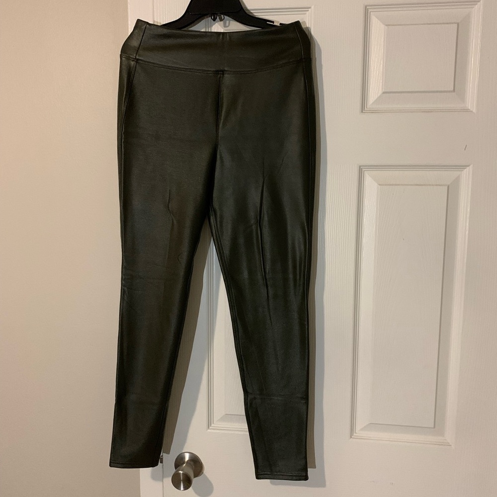 GAP Black Faux Leather Pants